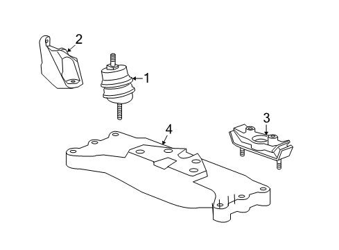 2012 Chevy Camaro Mount Assembly, Trans Diagram for 20952440