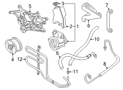 2003 Chevy S10 P/S Pump & Hoses, Steering Gear & Linkage Diagram 5 - Thumbnail