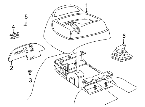 1996 GMC Jimmy Center Console, Front Console Diagram 2 - Thumbnail