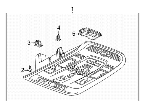 2023 GMC Yukon XL Overhead Console Diagram 3 - Thumbnail