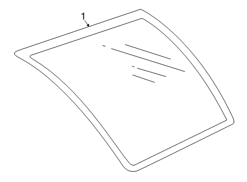 2004 Buick Rainier Quarter Panel - Glass & Hardware Diagram