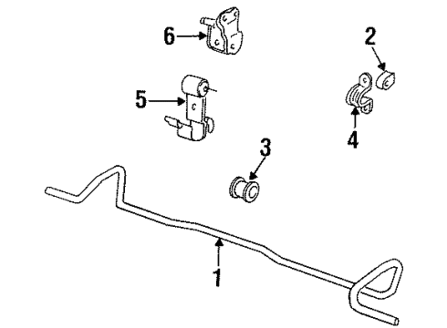 1997 Chevy Lumina Rear Suspension Components, Stabilizer Bar Diagram 4 - Thumbnail