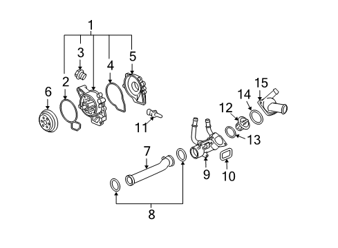 2011 Chevy HHR Water Pump Diagram 1 - Thumbnail