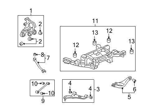 2010 Cadillac CTS Rear Suspension, Control Arm Diagram 4 - Thumbnail