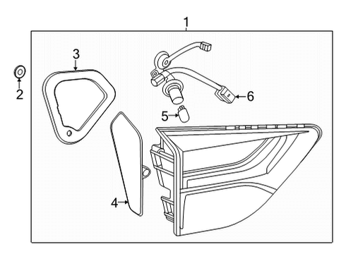 2022 Chevy Trailblazer Bracket, Rear Body Structure Stop Lp Diagram for 42713206