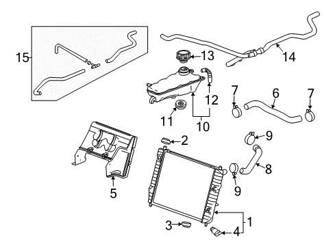 2009 Chevy Corvette Radiator & Components Diagram 2 - Thumbnail