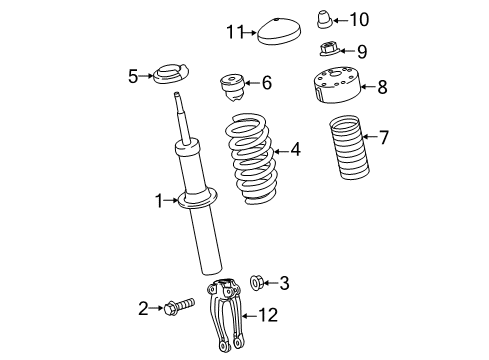 2017 Cadillac CT6 Struts & Components - Front Diagram 1 - Thumbnail