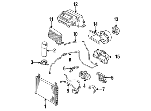 1988 Pontiac LeMans Hose,Compressor To Acumm/Condenser(N00&C60) Diagram for 90245113