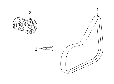 2008 Saturn Vue Belts & Pulleys, Maintenance Diagram 1 - Thumbnail