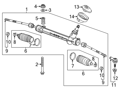 2014 Buick Encore Steering Column & Wheel, Steering Gear & Linkage Diagram 3 - Thumbnail