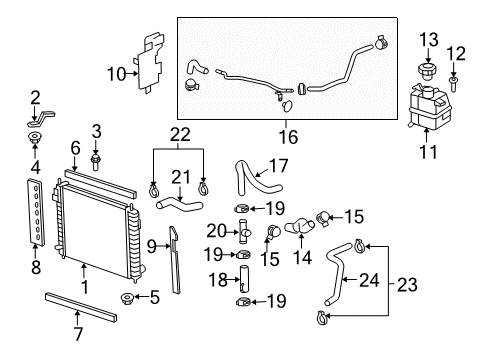 2013 Chevy Captiva Sport Radiator Inlet Hose (Upper) Diagram for 19258419