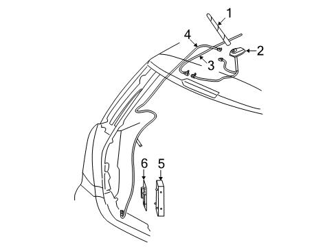 2009 Saturn Vue Antenna & Radio Diagram 1 - Thumbnail