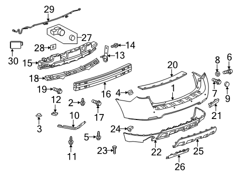 2012 Chevy Equinox Rear Bumper Diagram