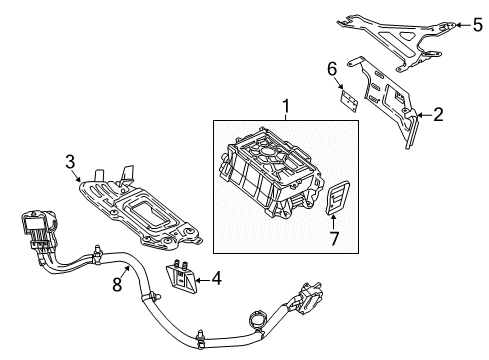 2018 Buick LaCrosse Bracket Assembly, Drive Motor Power Inverter Module Diagram for 23189802