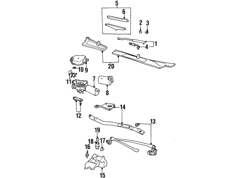 2001 Chevy Lumina Wiper & Washer Components Diagram