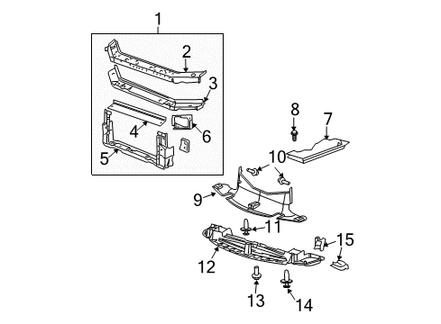 2004 Pontiac Grand Prix Baffle, Radiator Air Upper Diagram for 10340228