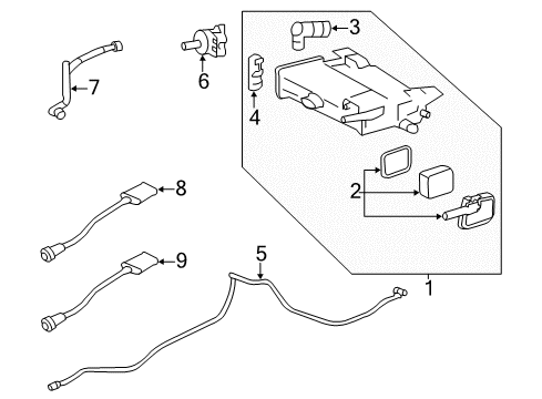 2009 Cadillac CTS Emission Components Diagram