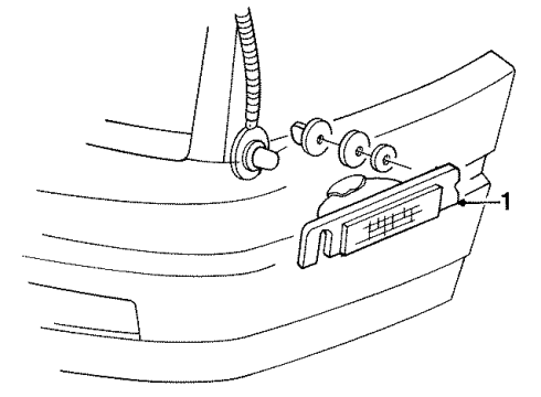 1993 Cadillac Allante Front Lamps - Side Marker Lamps Diagram