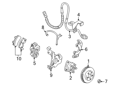 2000 Pontiac Bonneville Front Brakes Diagram