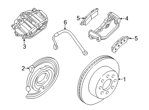 2007 Chevy Silverado 1500 Classic Rear Brakes Diagram 1 - Thumbnail