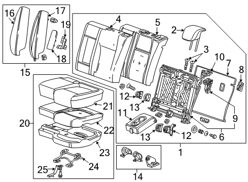 2014 Buick Encore Cover,Rear Seat Cushion Diagram for 95071032