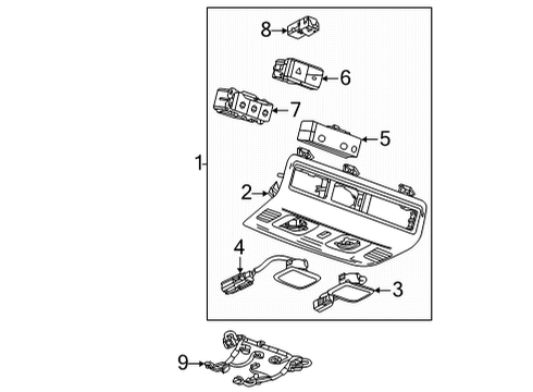 2021 Chevy Corvette Switches Diagram 1 - Thumbnail