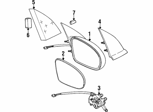 2002 Saturn SL Mirrors, Electrical Diagram