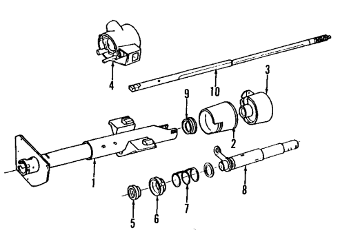 1991 Buick Roadmaster Steering Column, Steering Wheel Diagram 1 - Thumbnail