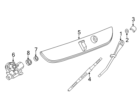 2017 GMC Yukon Lift Gate - Wiper & Washer Components Diagram