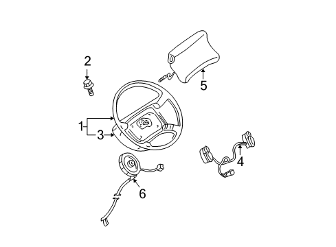 1998 Chevy Blazer Steering Column & Wheel Diagram 4 - Thumbnail