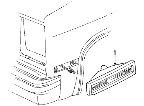 1987 GMC V2500 Suburban Side Lamps Diagram