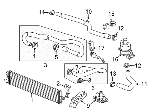 2013 Chevy Malibu Radiator & Components Diagram 4 - Thumbnail