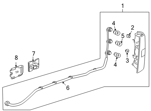 2012 GMC Sierra 1500 Bulbs Diagram 6 - Thumbnail