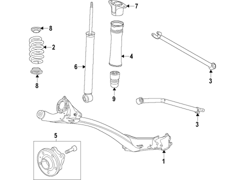 2020 Buick Encore GX Rear Suspension, Suspension Components Diagram