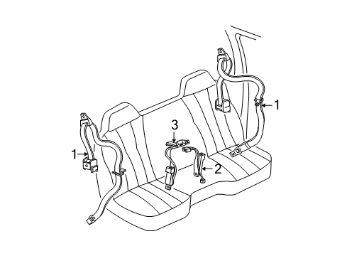 2000 Chevy S10 Front Seat Belts Diagram 1 - Thumbnail