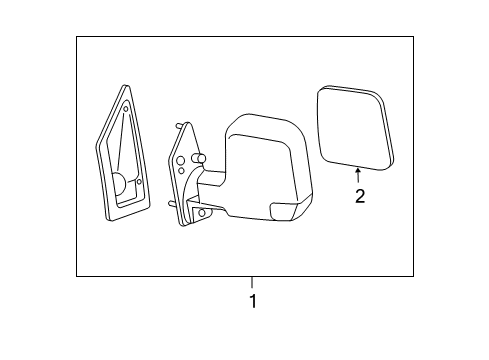 2013 GMC Savana 2500 Outside Mirrors Diagram 2 - Thumbnail