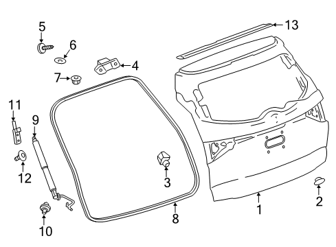 2018 Buick Enclave Gate & Hardware Diagram