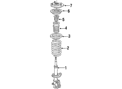 1991 Chevy Lumina APV Struts & Suspension Components - Front Diagram