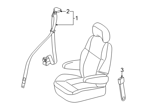 2006 Saturn Relay Seat Belt Diagram