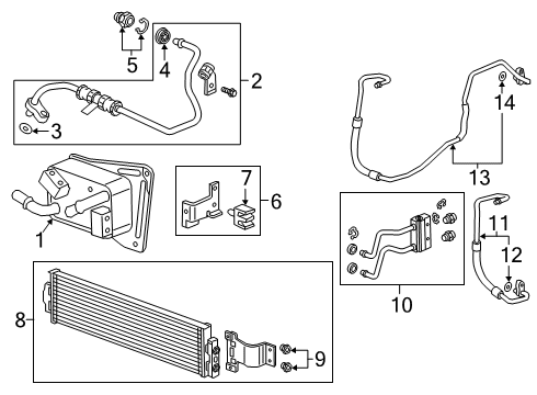 2022 Cadillac XT4 Trans Oil Cooler Diagram 1 - Thumbnail