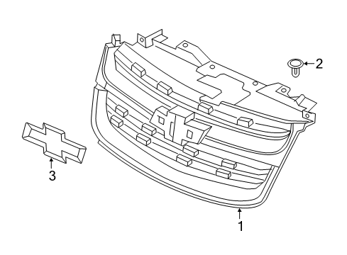 2018 Chevy City Express Grille & Components Diagram