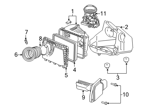 2000 Chevy Monte Carlo Duct Assembly, Rear Intake Air Diagram for 24507362