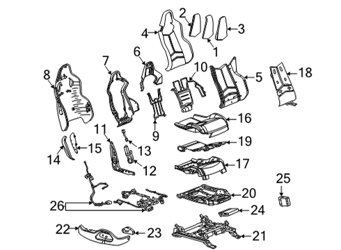 2022 Chevy Corvette Cover Assembly, F/Seat H/Rst *Natural Tan Diagram for 84832088