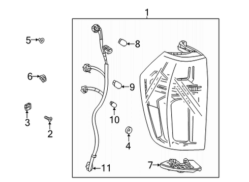 2023 Chevy Tahoe Tail Lamps Diagram