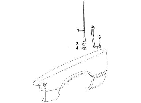 1985 Pontiac Grand Am Antenna & Radio Diagram