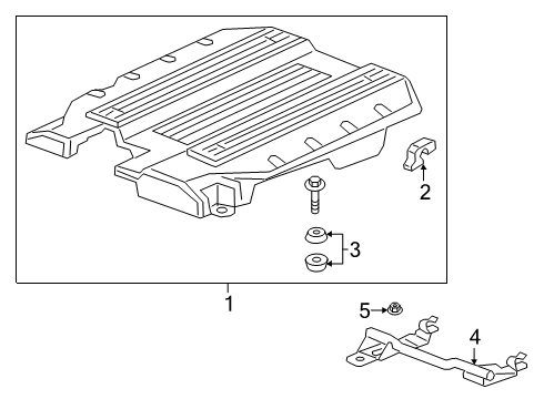 2020 Cadillac CT6 Engine Appearance Cover Diagram 2 - Thumbnail