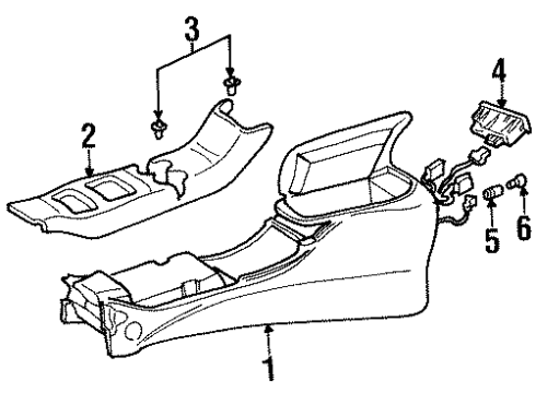 1999 GMC Yukon Center Console Diagram 1 - Thumbnail