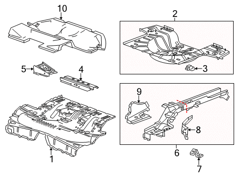 2013 Chevy Malibu Extension, Rear Wheelhouse Panel Front Diagram for 22803992