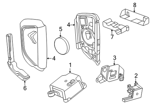 2023 Chevy Corvette Keyless Entry Components Diagram