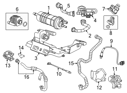 2016 Cadillac ELR Emission Components Diagram